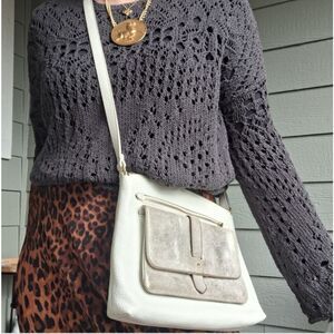 Fossil Kinley Bag In Cream And Gold